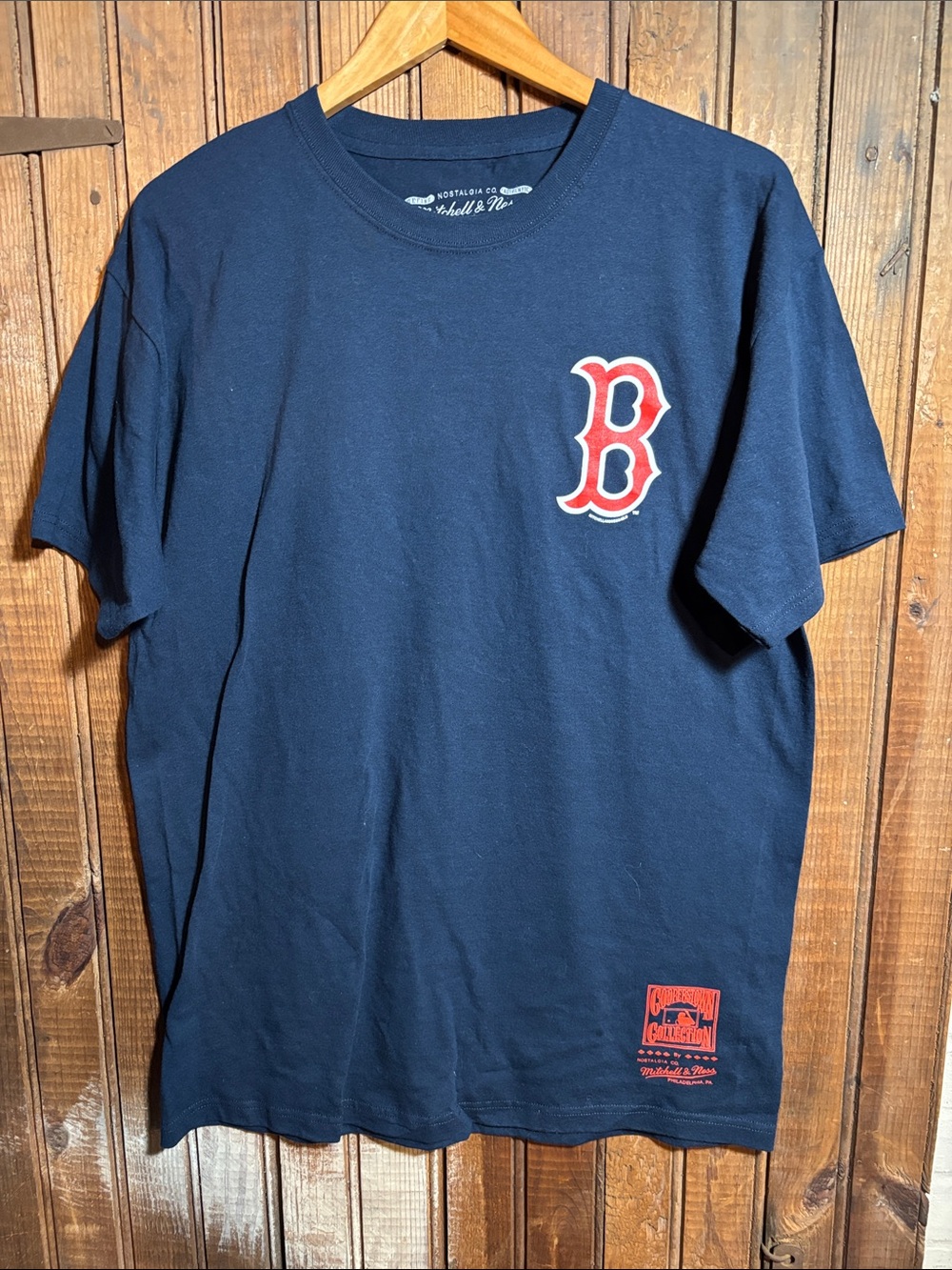 Boston Red Sox Navy Men’s T-Shirt with Red 'B' Logo